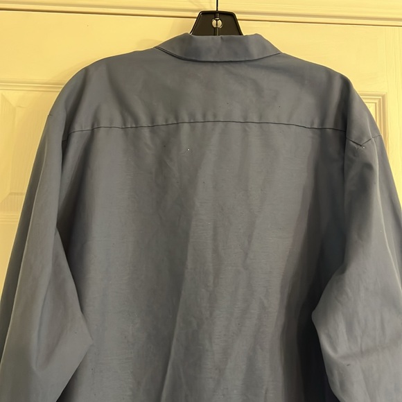 Red Kap 1923 Men’s Work Wear Button-Up Long Sleeve Mechanic Blue Shirt Size 3XL - Picture 8 of 11